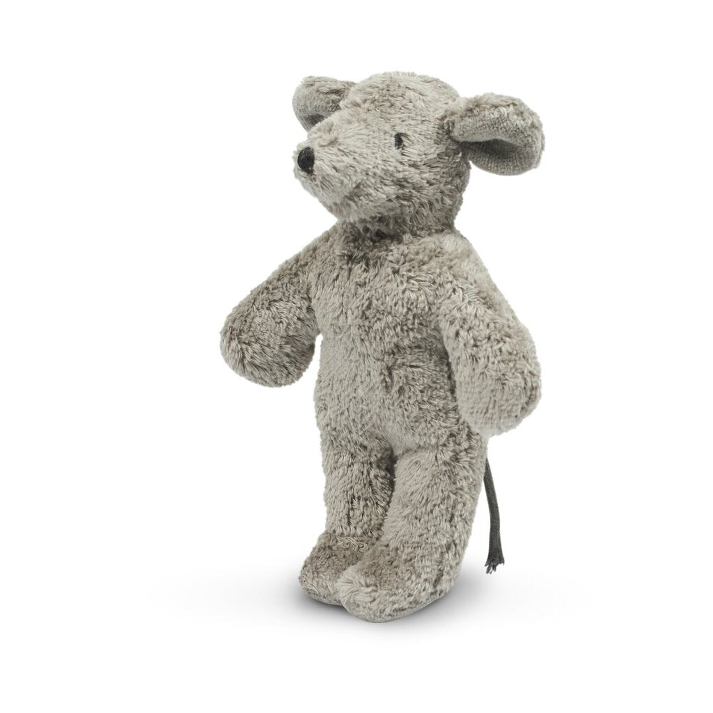 Baby Cuddly Toy - Mouse Small - Animal Baby Mouse - Organic Cotton/Wool - Grey - Senger Naturwelt