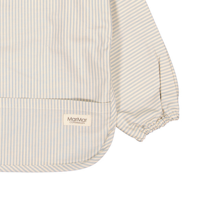 Slabbetje met lange mouwen - Apron LS - Blue stone stripe - Biologisch katoen - MarMar Copenhagen