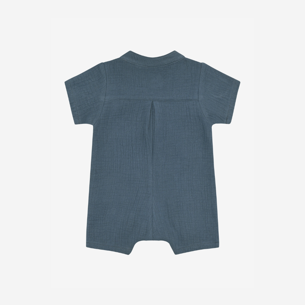 Summer outfit - Cotton muslin - Playsuit SS Muslin - Bering Sea - Huttelihut