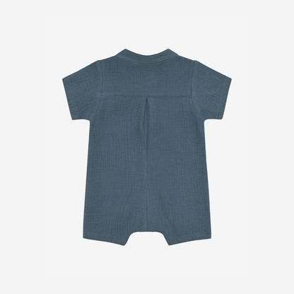 Summer outfit - Cotton muslin - Playsuit SS Muslin - Bering Sea - Huttelihut