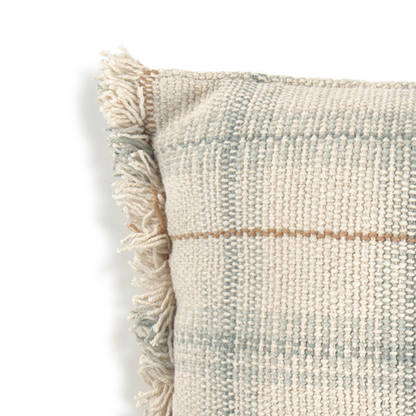 Handloom Cushion – Blue Sage – 25 × 40 cm – Lorena Canals