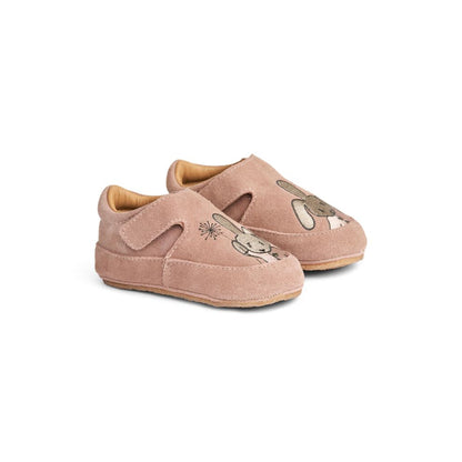 Inner shoe Pixie - Organic cotton - Dusty rouge/pink - Wheat