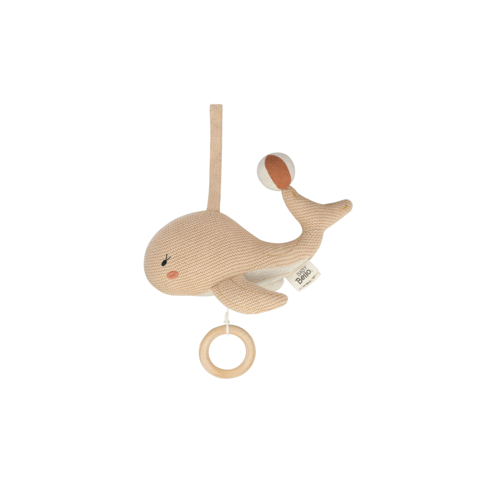 Muziekmobiel - Wally de Walvis - Sandshell/Beige - Baby Bello