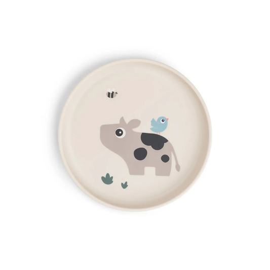 Anti slip bordje - Foodie plate - Tiny farm - Sand - Done by Deer