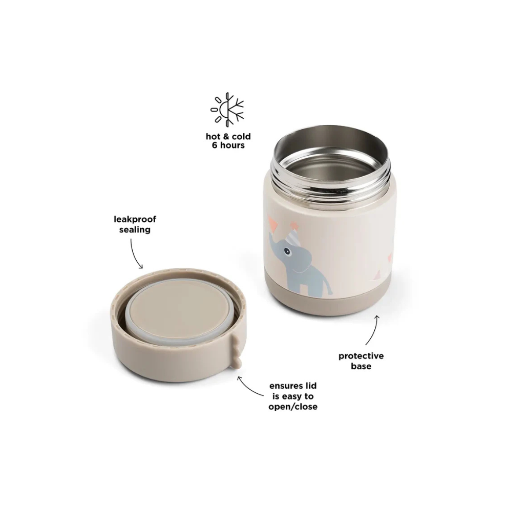 Thermo insulated jar - Insulated food jar - Celebration - Sand - 300 ml - Done by Deer