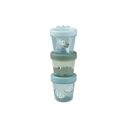 Baby food container - Baby food container 3-pack - Croco - Green - Done by Deer