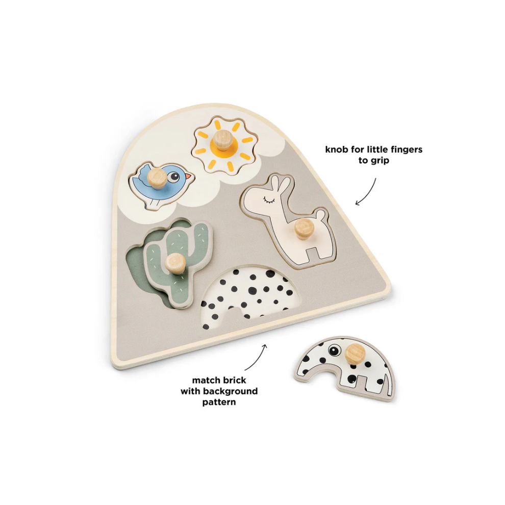 Jigsaw puzzle - Peg puzzle - Lalee - Sand - Done by Deer