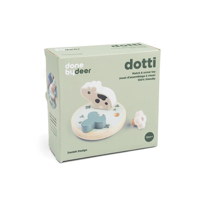 Match & Screw Toy - Wooden Toy - Dotti - Colour Mix - Done by Deer