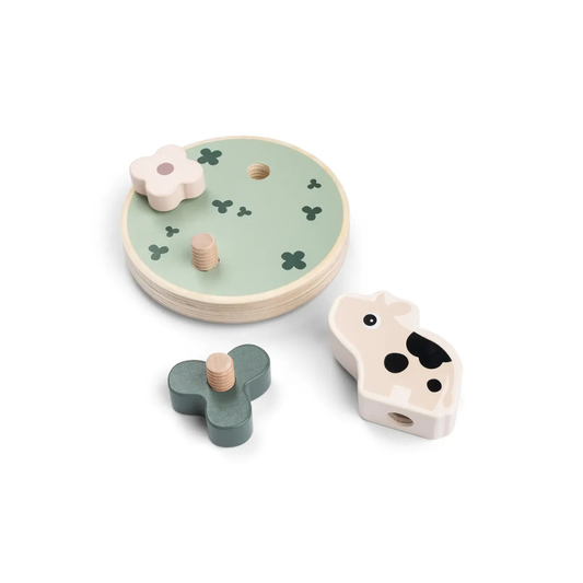 Match & Screw Toy - Wooden Toy - Dotti - Colour Mix - Done by Deer