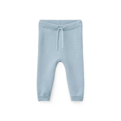 Knitted pants - Cotton Baby Leggings - Organic cotton - Blue/Dusty Blue - Copenhagen Colors