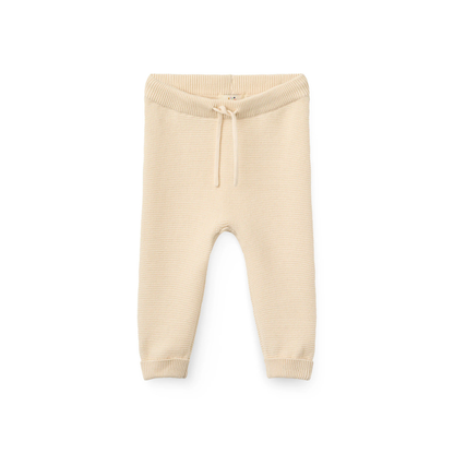 Knitted Pants - Cotton Baby Leggings - Organic Cotton - Ecru/Cream - Copenhagen Colors