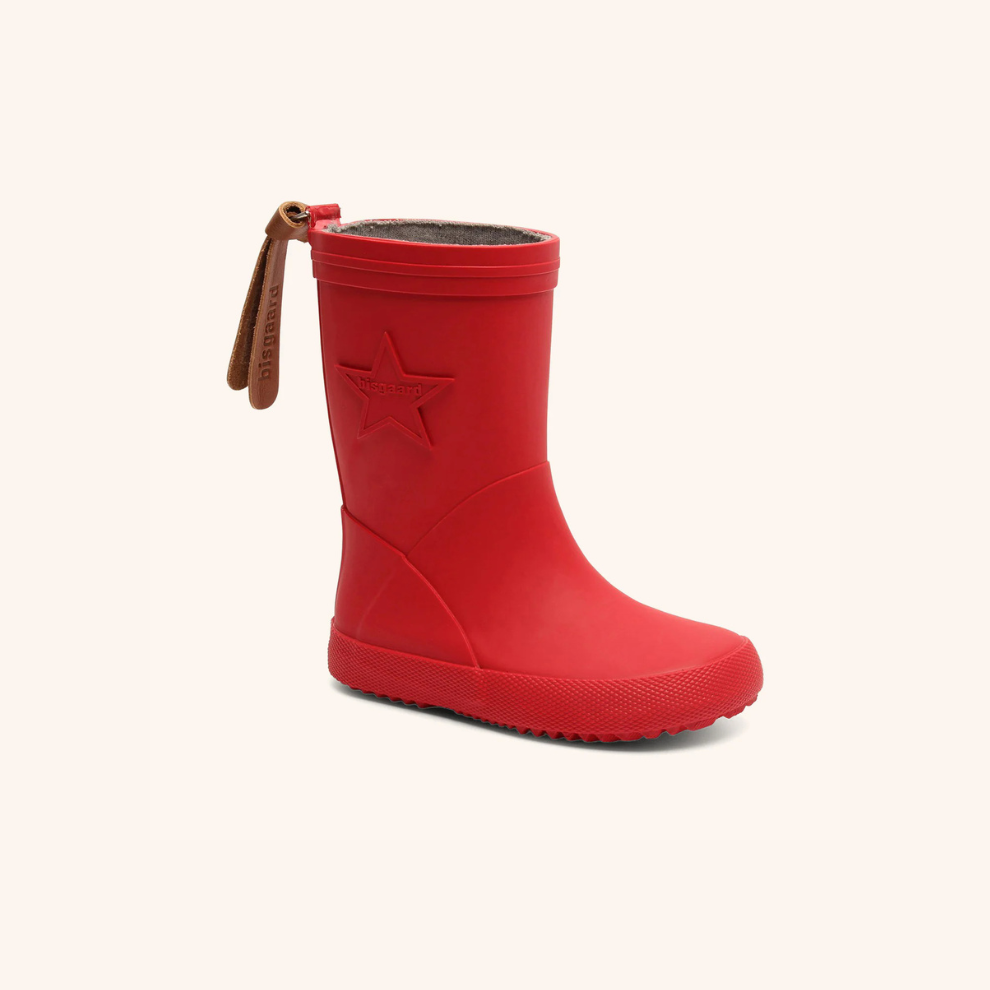 Natuurrubber regenlaars Star - Rood/Red - Bisgaard