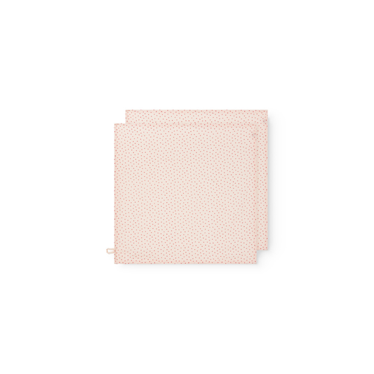 Hydrofiele doeken Ada - 65x65cm - 2 pack - Biologisch katoen mousseline - Happy Hearts/Hartjesprint - MarMar Copenhagen