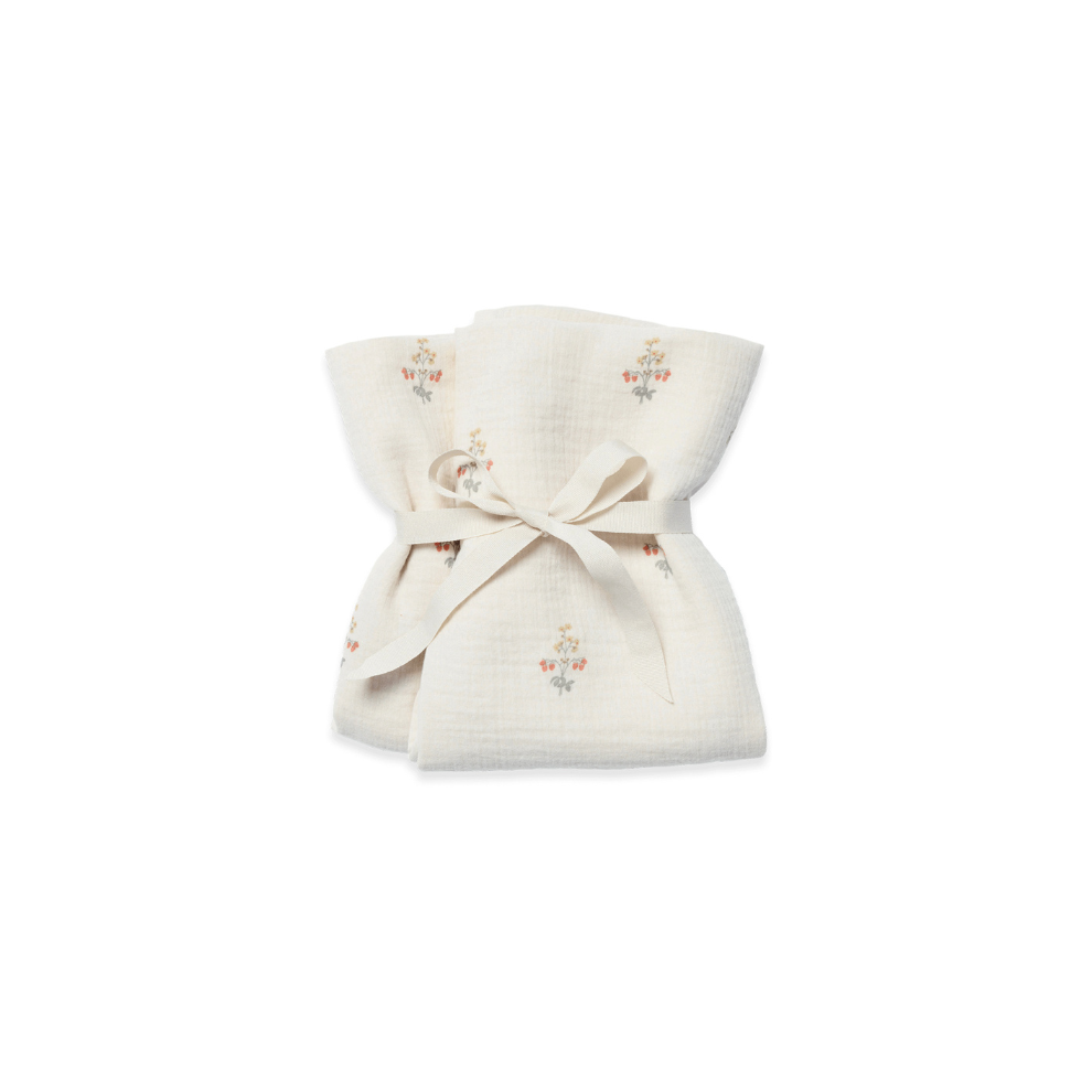 Hydrofiele doeken - Muslin Blanket - 2 paar - 60x60 cm - Fraise - Garbo&Friends - productfoto