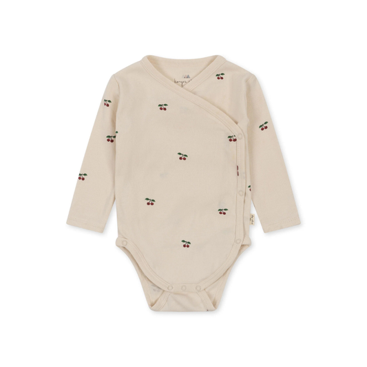 Wrap Bodysuit Cherry - Organic Cotton - Newborn body - GOTS Certified - Konges Sløjd (Copy)
