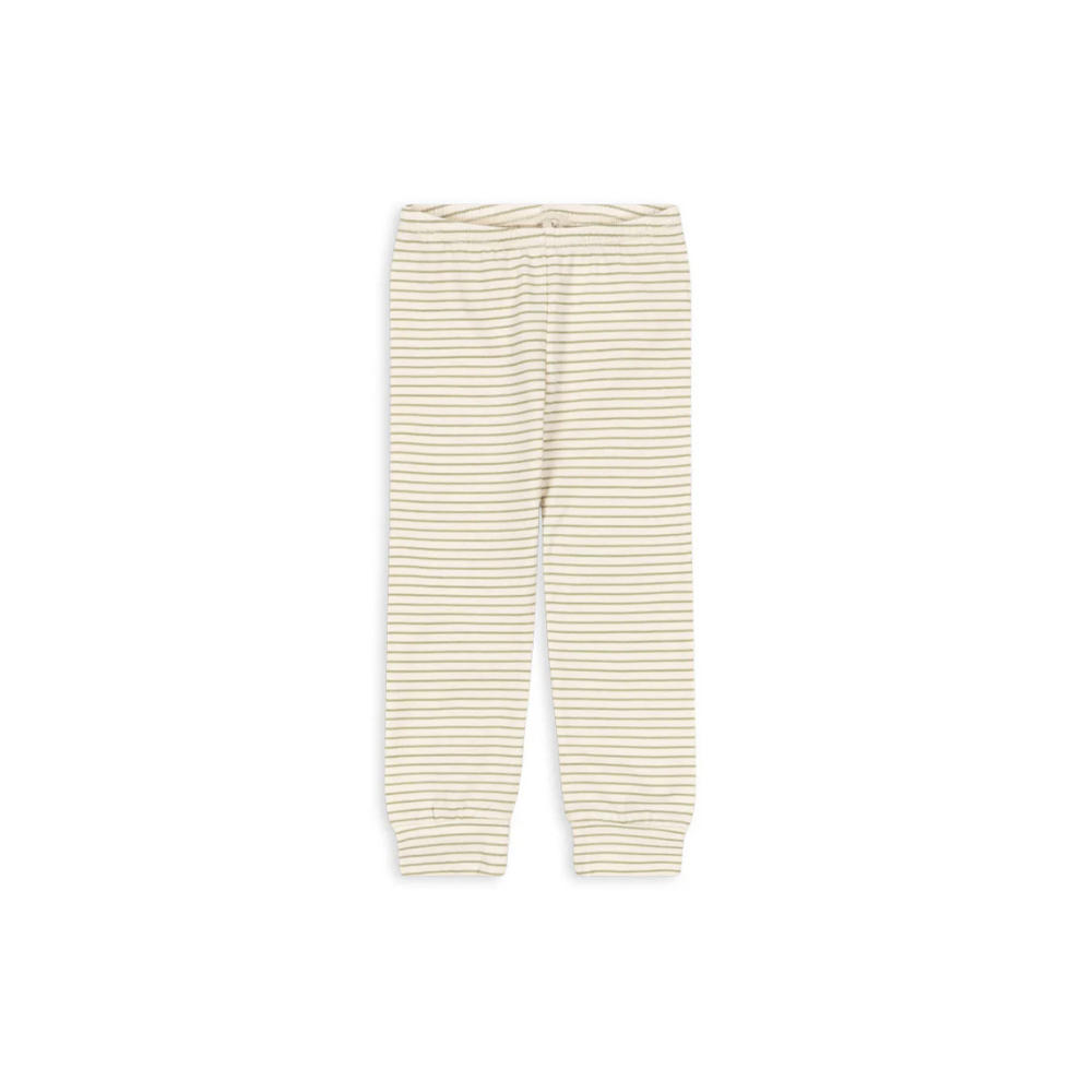 Basic Broek - Tea Stripe - Gestreept baby broekje - GOTS Biologisch Katoen