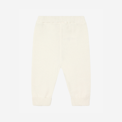 Knitted pants - Organic cotton - Knit Pants - Antique White - GOTS - Fixoni