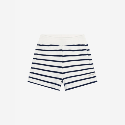 Gestreept Korte Broekje - Sweat Shorts - Medieval Blue Stripe - Katoen - En Fant