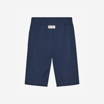 Lang broekje - Katoen mousseline & sweat - Medieval Blue - Pants Muslin - En Fant