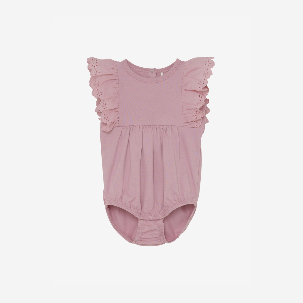 Romper zonder mouw - Katoen - Zephyr/Roze - Romper Solid - En Fant - voorkant