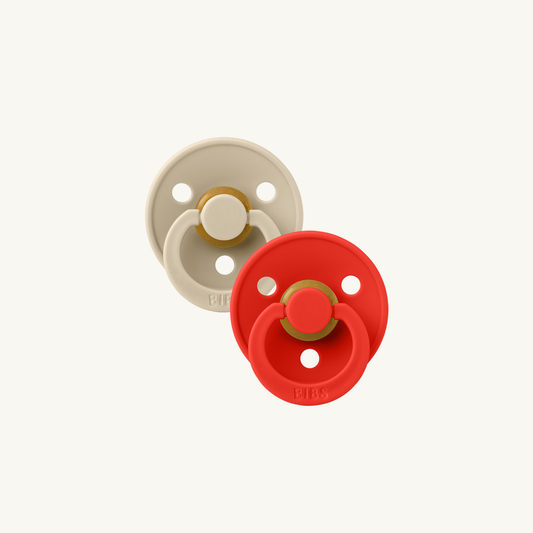 Schnuller 2er-Pack - Vanilla/Candy Apple - Rund - Naturkautschuklatex - BIBS