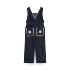 Tuinbroek corduroy - Embroidered Dungarees - Navy - Biologisch katoen - Copenhagen Colors - achterkant