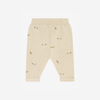 Sweatbroekje - Humus - Beige met teckel print - Fixoni - achterkant
