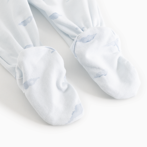 Baby Pants Pixa with Feet - Organic Cotton & TENCEL™ Modal - New Born Cumu Print - MarMar Copenhagen