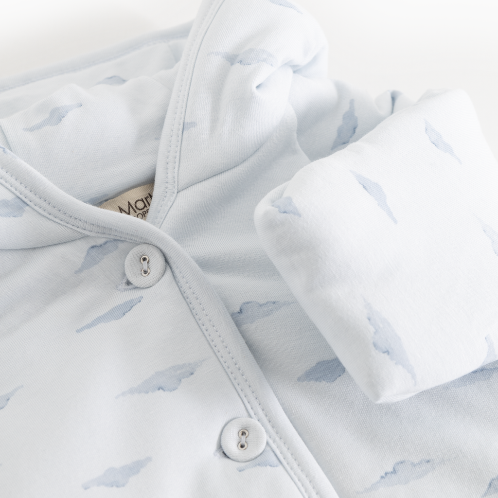 Gewatteerd babypak Rexa met capuchon - Biologisch katoen & TENCEL™ Modal - New Born Cumu Print - MarMar Copenhagen - productfoto - afbeelding 3