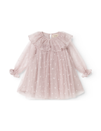Tule babyjurk Dera B met hartjes - Cloud Gray Hearts - MarMar Copenhagen