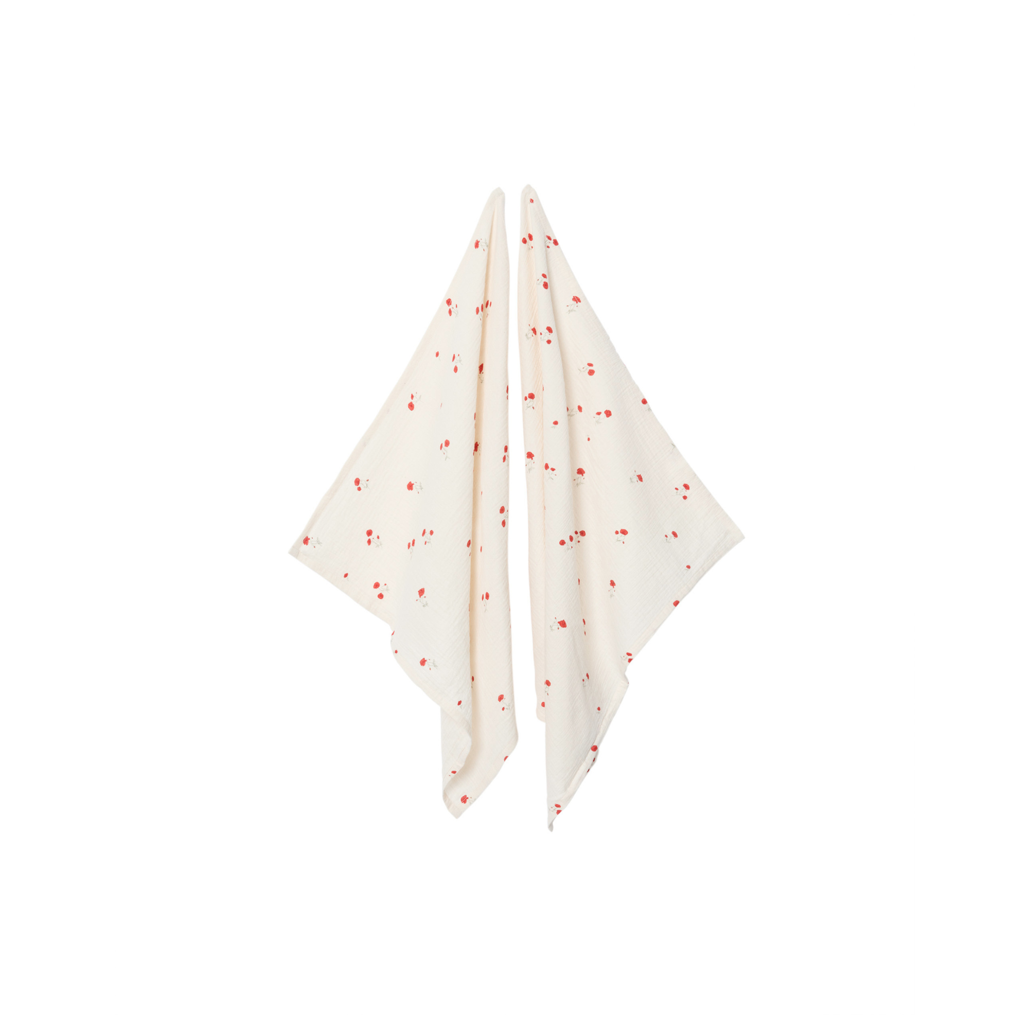 Hydrofiele doeken - Muslin Blanket - 2 paar - 60x60 cm - Poppy - Garbo&Friends - productfoto