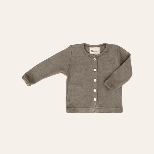 Babyvestje - Wol/Zijde - Walnut/Walnoot - Baby Cardigan - Engel Natur