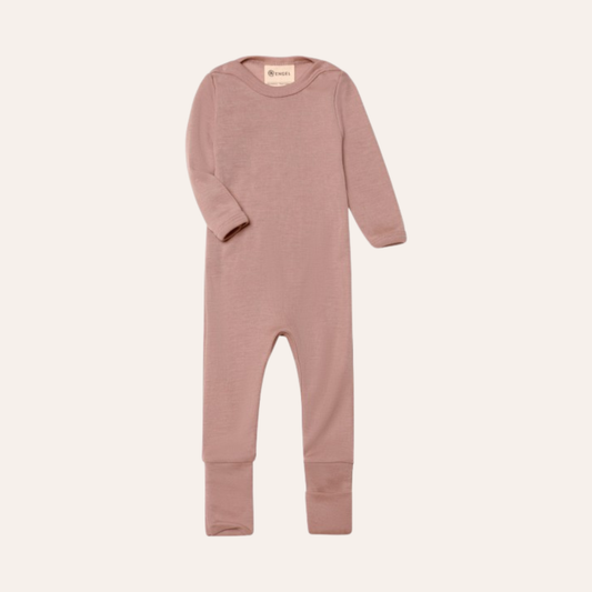 Pyjama met omslagboorden - Boxpakje - Wol/Zijde - Dusty Rose - Engel Natur