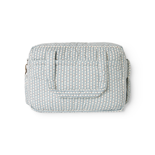 Luiertas/weekendtas - Floral Stripe - Biologisch katoen - MarMar Copenhagen