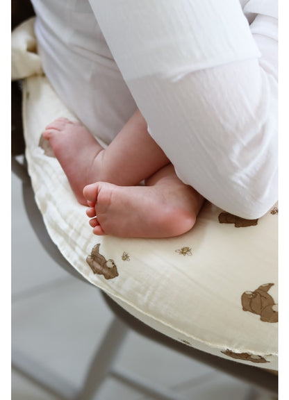 Pregnancy/Nursing Pillow - Organic Cotton - Bees and Bears - That's Mine