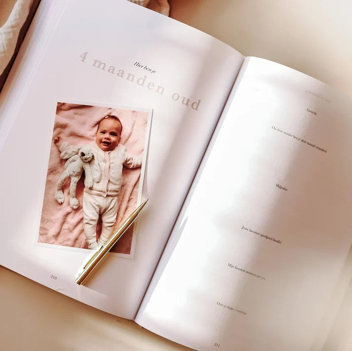 Het begin van jouw leven – All-in-one Schwangerschafts- und Baby-Erinnerungsbuch von 0 bis 1 Jahr – Birth Lines