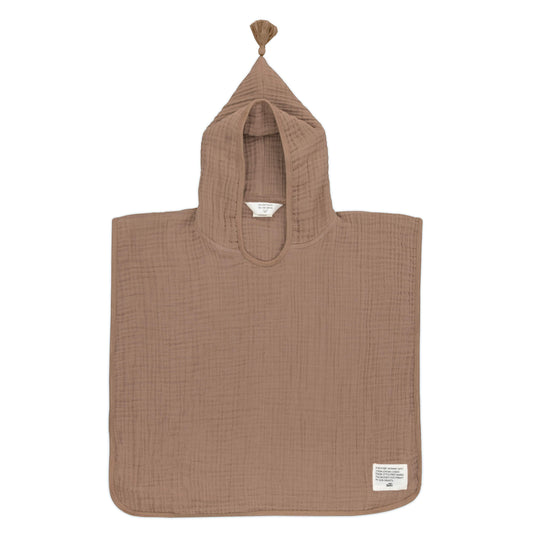 Baby Bello - Poncho - Burro - 100% biologisch katoen mousseline - voorkant