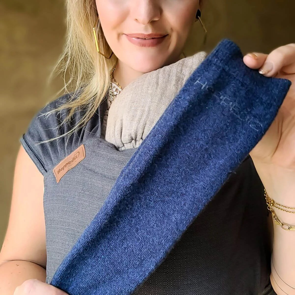 Baby Leg Warmers – Merino Navy – Wollen babybeenwarmers – Merinowol en kasjmier – Hoppediz