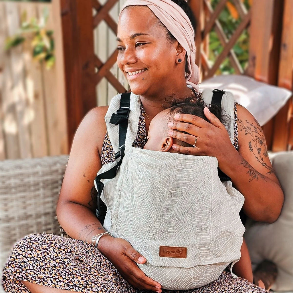 Buckle Toddler – Grenada Natural Linen – Ergonomische Kleinkindtrage – Baumwolle und Leinen – 9–25 kg – Hoppediz