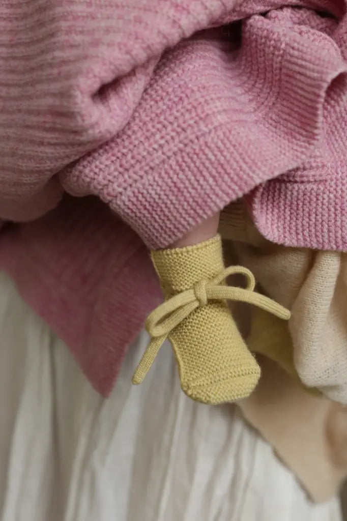 Booties - Baby Slippers - Merino Wool - HVID