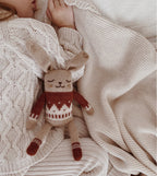 Gestricktes Kaninchenkuscheltier Sienna Jacquard Pullover – 100% Baby Alpaka – Main Sauvage