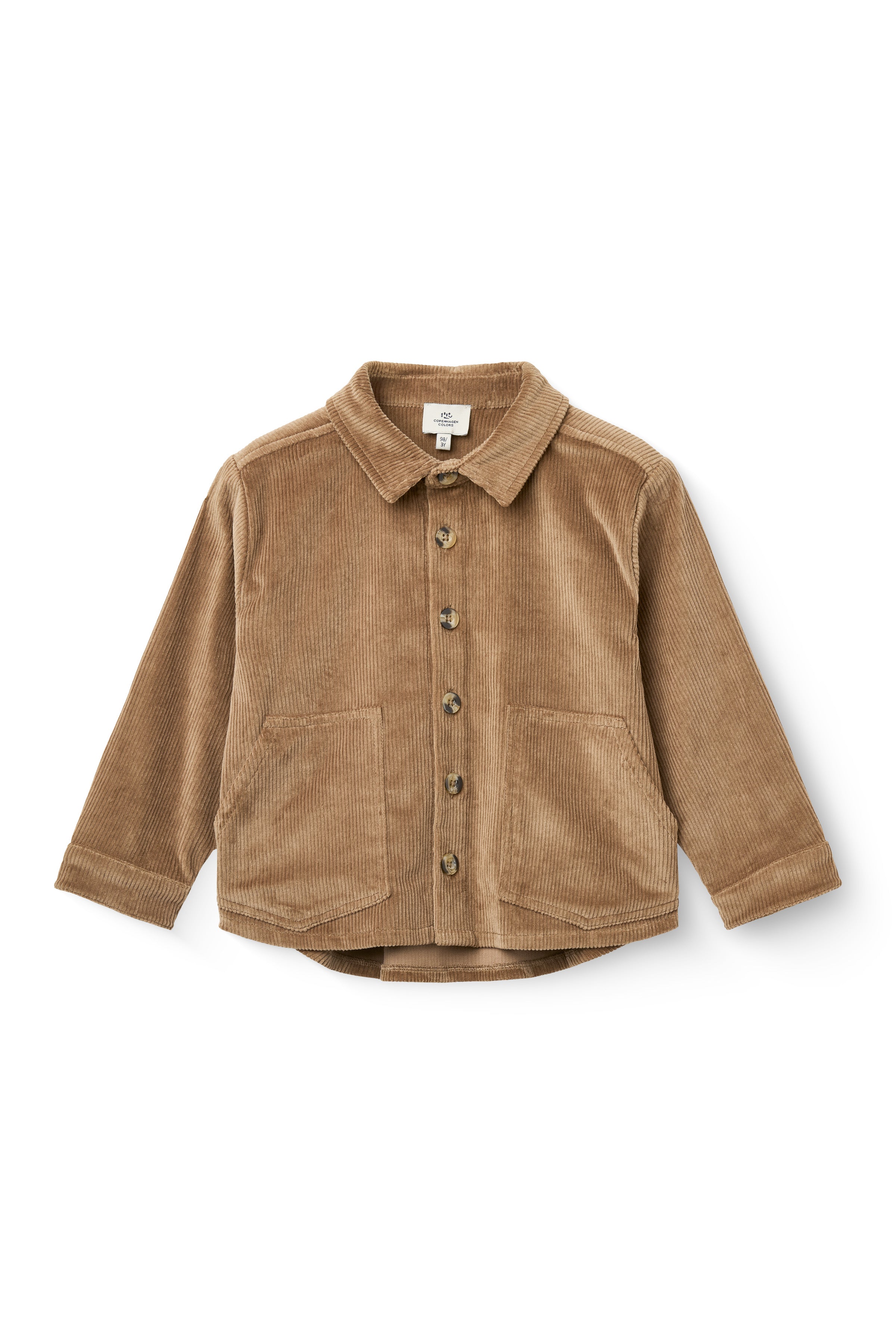 Corduroy overshirt - Overhemd top - Brown - Biologisch katoen - Copenhagen Colors - voor