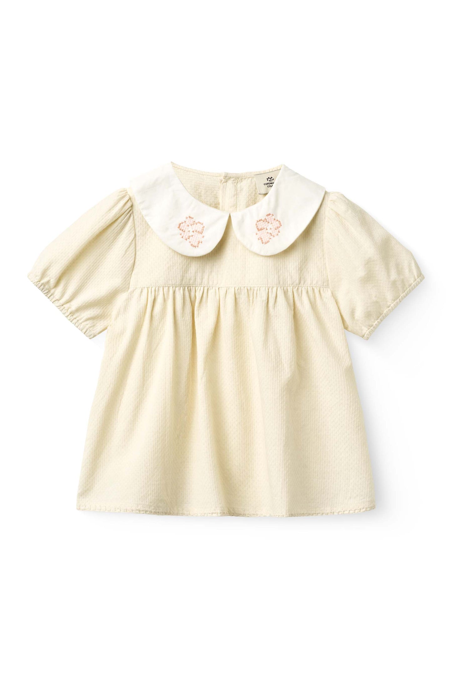 Top met kraag - Biologisch katoen - Cream/wit - Copenhagen Colors voor