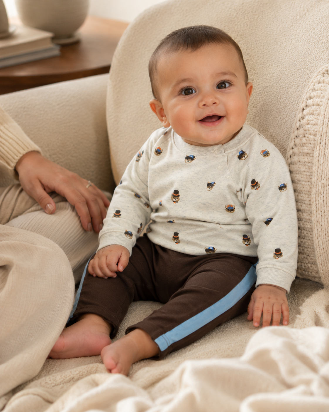 Baggy Sweatpants Pax - Chocolate Brown - Organic Cotton - Riffle Amsterdam