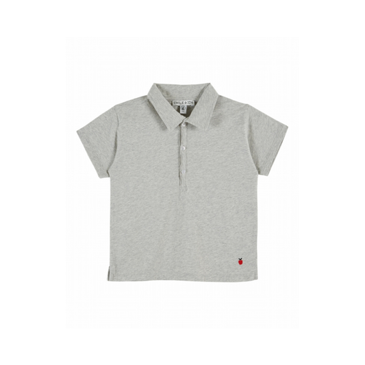 Polo top - Gris Chine - Biologisch katoen - Grijs - Emile et Ida