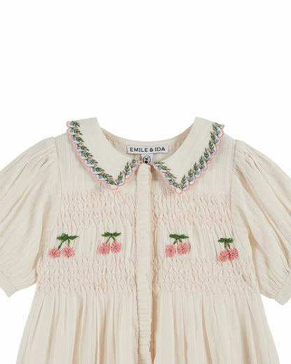 Jurkje geborduurd - Robee Brodee Smock - Katoen - Emile et Ida close