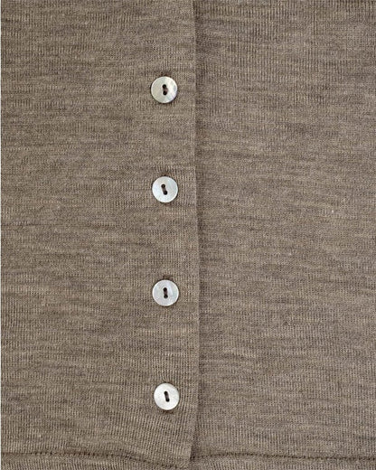 Babyvestje - Wol/Zijde - Walnut/Walnoot - Baby Cardigan - Engel Natur