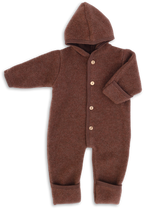 Buitenpak/jumpsuit - Biologische Wol fleece - Engel Natur cinnamon melange kaneel