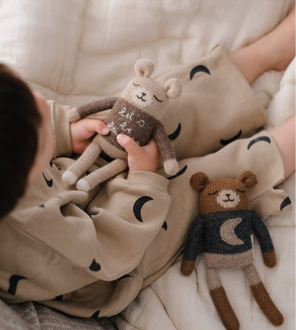 Knitted teddy bear - 'Let's be friends' teddy - Alpaca wool - Main Sauvage x Organic Zoo