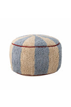 Charoline Pouf Multi – Bloomingville MINI : vue isolée du produit, le pouf rond rayé.